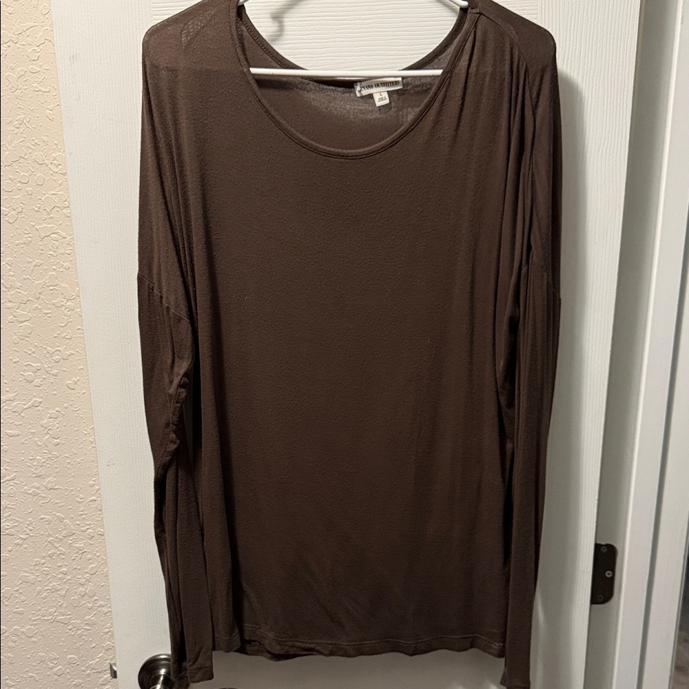 Zenana Outfitters Chocolate Long Sleeve Tee